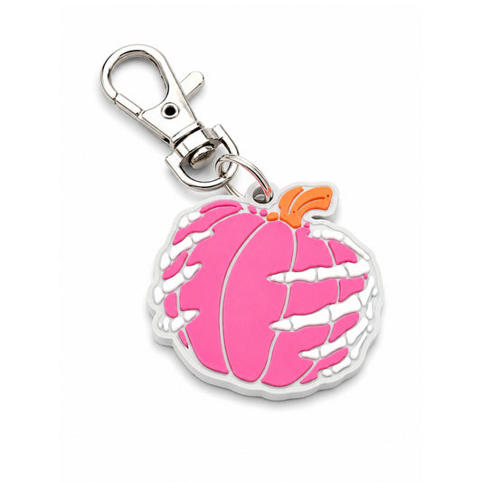 Skeleton Hand Pumpkin Bag Charm