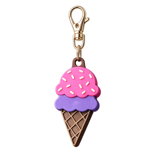 Ice Cream Cone Bag Charm