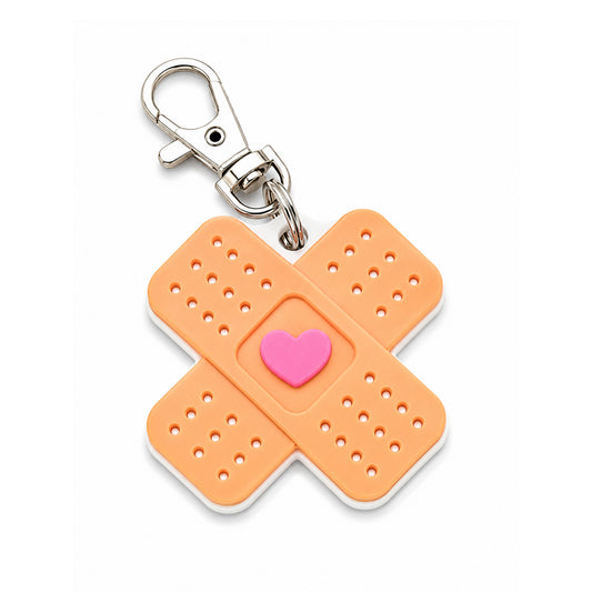 Heart Bandaid Bag Charm