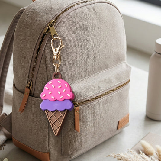 Ice Cream Cone Bag Charm