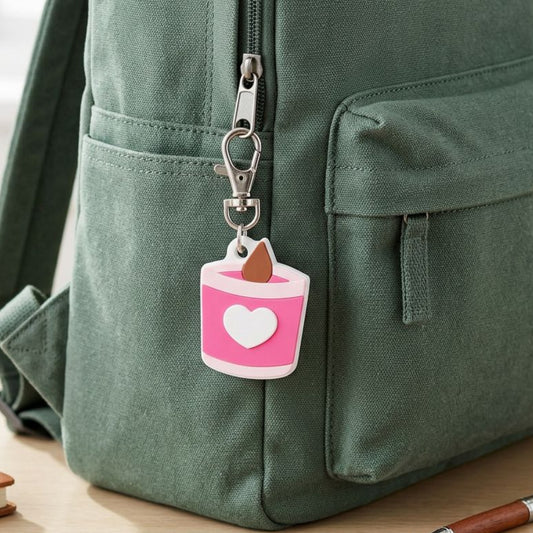 Heart Candle Bag Charm