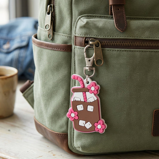 Flower Latte Bag Charm