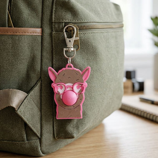 Bubblegum Llama Bag Charm